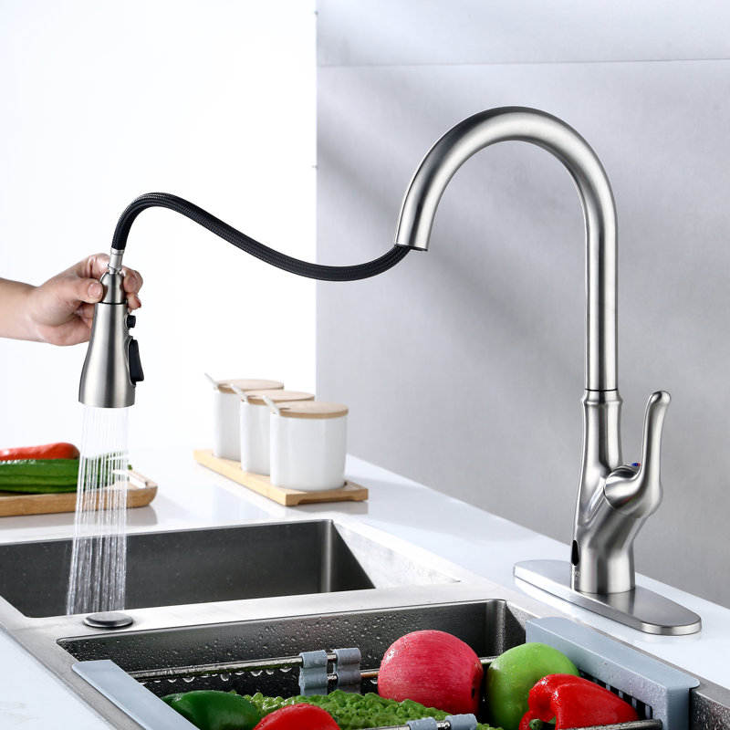 Clovis Goods Pull Down Touchless Kitchen Faucet & Reviews Wayfair
